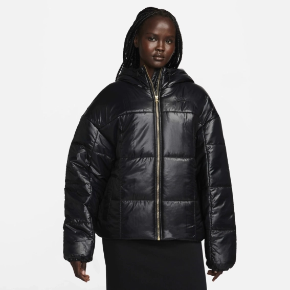 Куртка Nike W NSW PE SHINE PUFFER FB8769-010 фото 1 — интернет-магазин Tapok