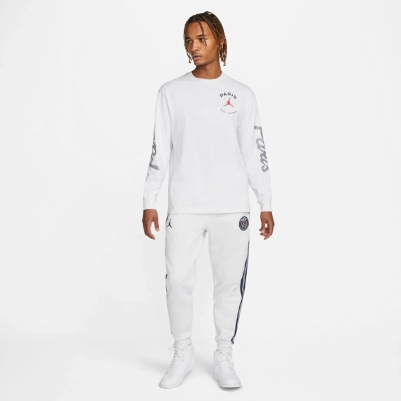 Штани чоловічі Air Jordan X Paris Saint Germain Fleece Pant White Db6502-051 DB6502-051 фото 1 — інтернет-магазин Tapok