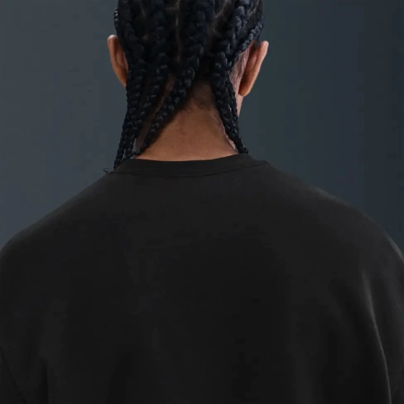 Світшот чоловічий Nike Flc Po Crew Black HQ9010-010 фото 2 — інтернет-магазин Tapok