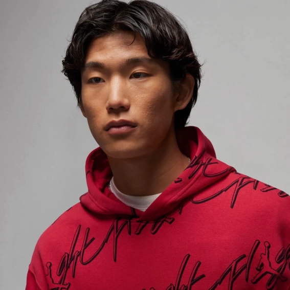 Худые мужские Air Jordan Ess Aop Flc Po Red FB7318-619 фото 4 — интернет-магазин Tapok