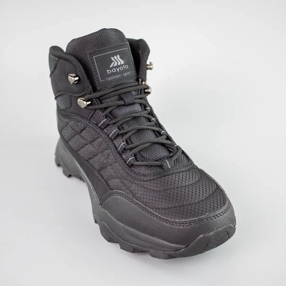 Кроссовки мужские влагостойкие на меху 593377 Черные фото 2 — интернет-магазин Tapok