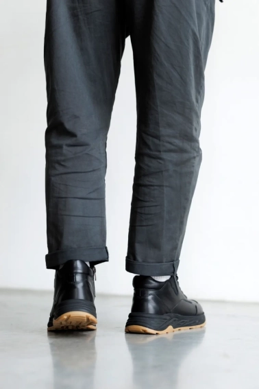 Ботинки мужские кожаные на меху 593012 Черные фото 13 — интернет-магазин Tapok