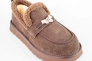 Лофери жіночі замшеві на хутрі 593383 Коричневі Фото 2