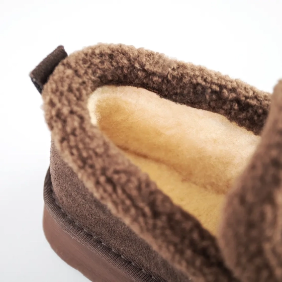 Лофери жіночі замшеві на хутрі 593383 Коричневі фото 5 — інтернет-магазин Tapok