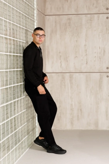 Кросівки чоловічі шкіряні термо 593421 Чорні фото 18 — інтернет-магазин Tapok