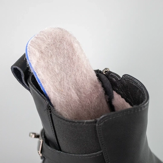 Челсі шкіряні хутро 593413 Чорні фото 4 — інтернет-магазин Tapok