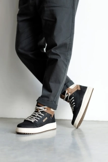 Черевики чоловічі шкіряні хутро 592512 Темно-сірий