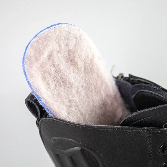 Черевики шкіряні хутро 593411 Чорні фото 6 — інтернет-магазин Tapok