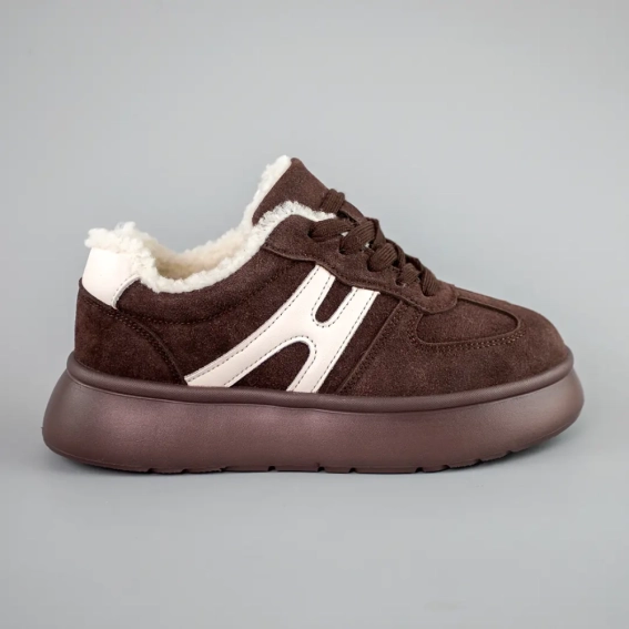 Кеды женские замшевые мех 593444 фото 1 — интернет-магазин Tapok