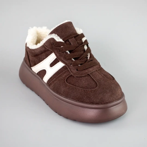 Кеды женские замшевые мех 593444 фото 2 — интернет-магазин Tapok