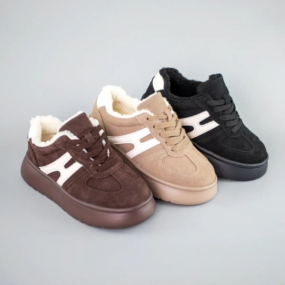 Кеды женские замшевые мех 593444 фото 8 — интернет-магазин Tapok