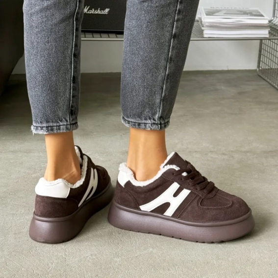 Кеды женские замшевые мех 593444 фото 9 — интернет-магазин Tapok