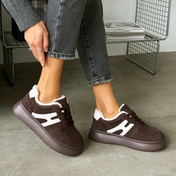 Кеды женские замшевые мех 593444 фото 10 — интернет-магазин Tapok