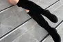 Ботфорты женские замшевые черные на низком ходу зимние Фото 14