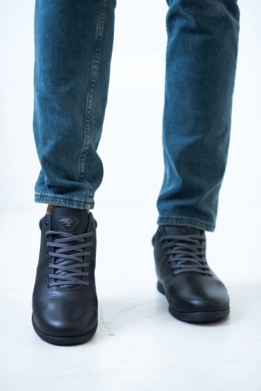 Мужские ботинки кожаные зимние черные Milord Olimp Низкие фото 3 — интернет-магазин Tapok
