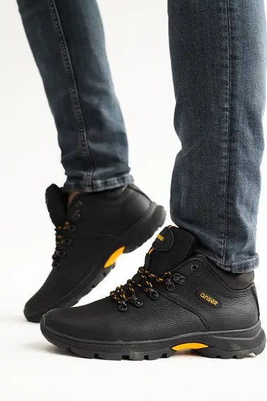 Мужские ботинки кожаные зимние черные Anser 130 фото 10 — интернет-магазин Tapok