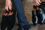 Мужские туфли кожаные весна/осень черные Yuves М5 (Trade Mark) Фото 3