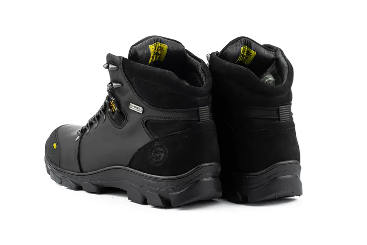 Мужские ботинки кожаные зимние черные Shark B153 фото 4 — интернет-магазин Tapok