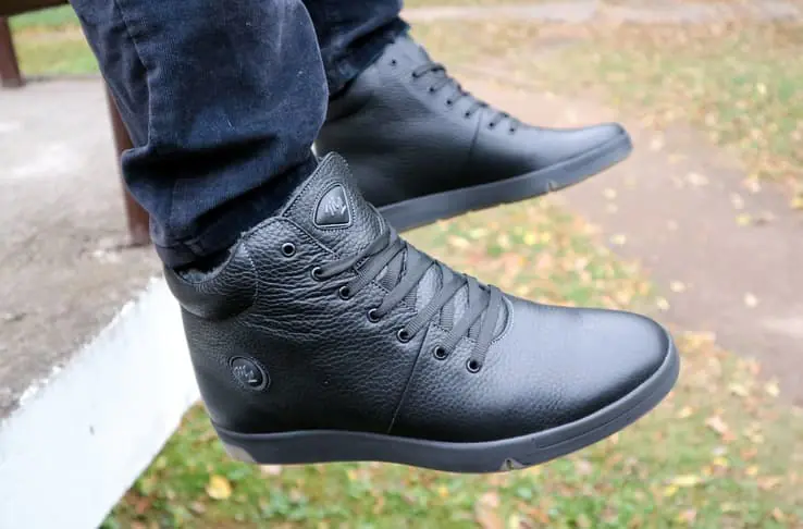 Мужские ботинки кожаные зимние черные Milord Olimp Высокие фото 2 — интернет-магазин Tapok