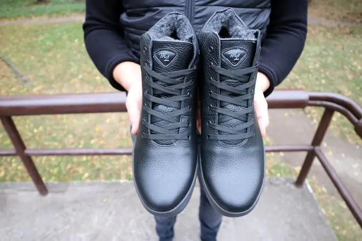 Мужские ботинки кожаные зимние черные Milord Olimp Высокие фото 7 — интернет-магазин Tapok