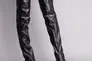 Ботфорты женские кожаные черные на низком ходу зимние Фото 1
