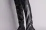 Ботфорты женские кожаные черные на низком ходу зимние Фото 3