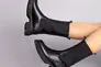 Ботинки женские кожаные черные на резинках демисезонные Фото 5