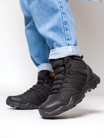 Кросівки чоловічі вологостійкі на хутрі 593455 Чорні фото 9 — інтернет-магазин Tapok