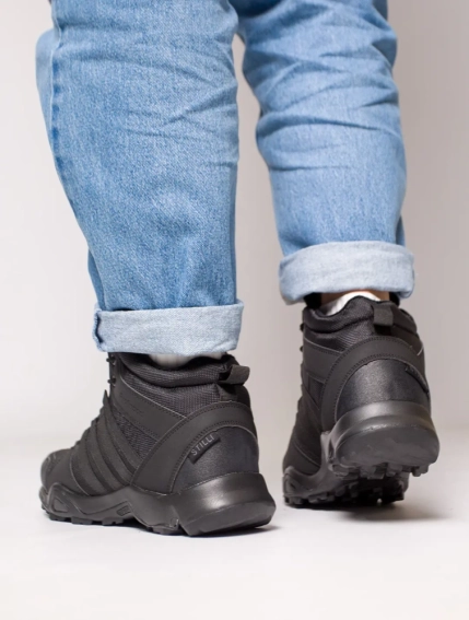 Кросівки чоловічі вологостійкі на хутрі 593455 Чорні фото 11 — інтернет-магазин Tapok