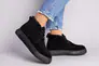 Ботинки женские замшевые черные на шнурках зимние Фото 1