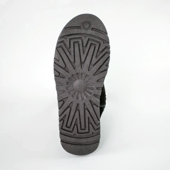 Угги жіночі замш хутро 593410 Чорні фото 4 — інтернет-магазин Tapok