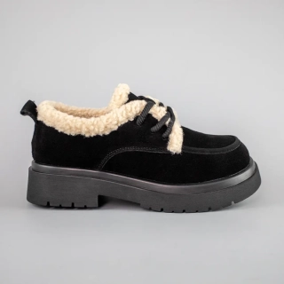Лофери  жіночі замшеві низькі 593387 Чорні