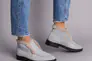 Жіночі замшеві черевики сірі Фото 2