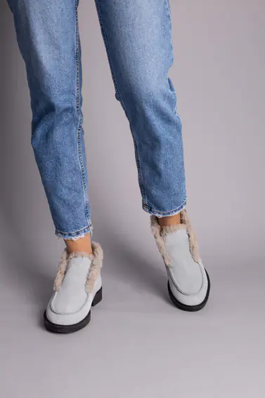 Жіночі замшеві черевики сірі фото 5 — інтернет-магазин Tapok