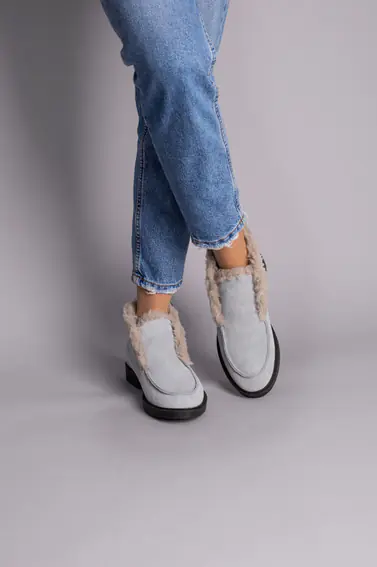 Жіночі замшеві черевики сірі фото 6 — інтернет-магазин Tapok