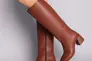 Чоботи жіночі шкіряні коричневі каблук 5 см зимові Фото 1