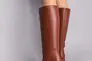 Чоботи жіночі шкіряні коричневі каблук 5 см зимові Фото 5