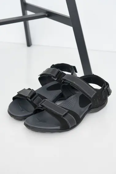 Чоловічі сандалі нубукові літні чорні Monster Biom Е-черн фото 3 — інтернет-магазин Tapok