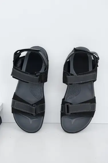 Мужские сандали нубуковые летние черные Monster Biom Е-черн фото 6 — интернет-магазин Tapok
