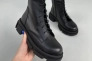 Ботинки женские кожаные черные на шнурках и с замком Фото 20