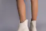Ботинки женские кожаные молочного цвета на молочной подошве демисезонные Фото 6