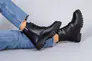 Ботинки женские кожаные черные на шнурках и с замком на байке Фото 6