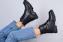 Ботинки женские кожаные черные на шнурках и с замком на байке Фото 7