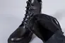 Ботинки женские кожаные черные на шнурках и с замком на байке Фото 14