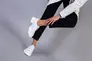 Туфлі жіночі шкіряні білі на шнурках Фото 3