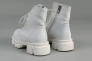 Ботинки женские кожаные белого цвета на шнурках и с замком Фото 25