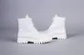 Ботинки женские кожаные белые на шнурках и с замком на байке Фото 7