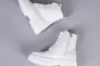 Ботинки женские кожаные белые на шнурках и с замком на байке Фото 10