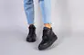 Ботинки женские кожаные черные на шнурках демисезонные Фото 2