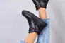 Ботинки женские кожаные черные на шнурках демисезонные Фото 8